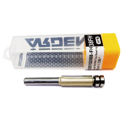 Arden Flat Head Straight Bit with Two Bearing 1/4" x 3/8" x 1" #38FH