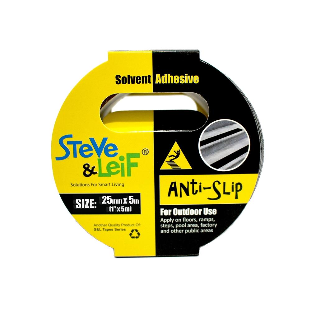 S&L Outdoor Anti-Slip 25mm*5M Black/Yellow
