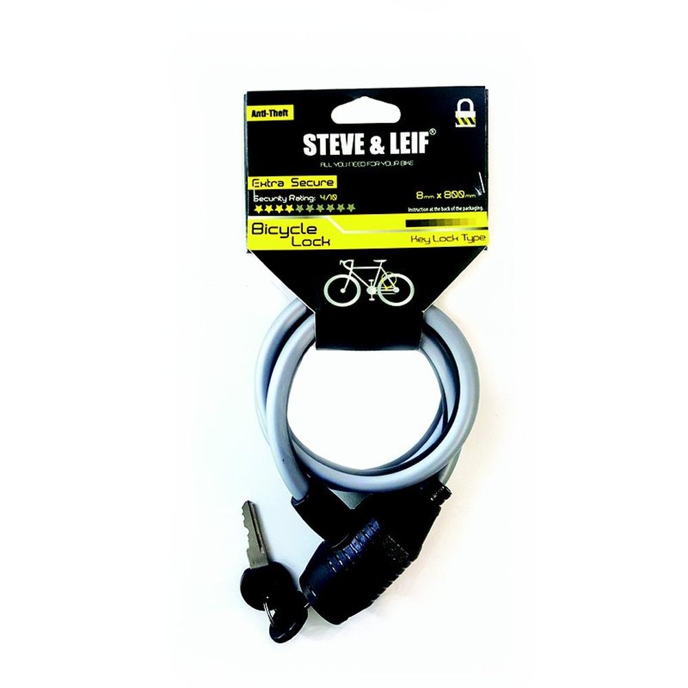 Featured Product Photo for S&L SL-6045 Bicycle Key Lock 8mm X 800mm