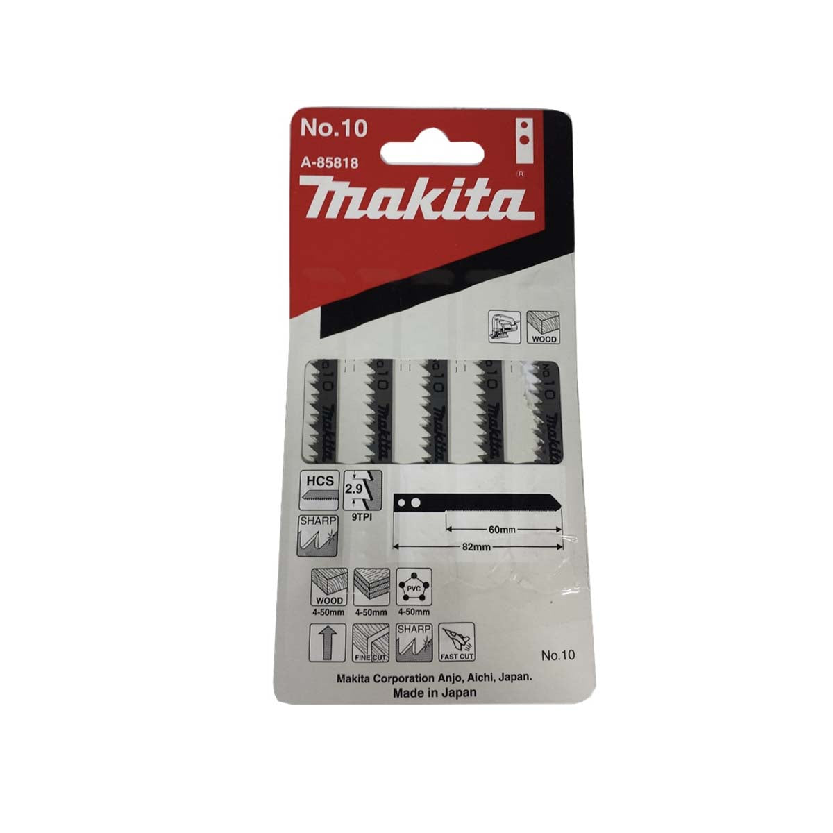 Makita Jigsaw Blade (M Type) No: 10-5PPP (A-85818)