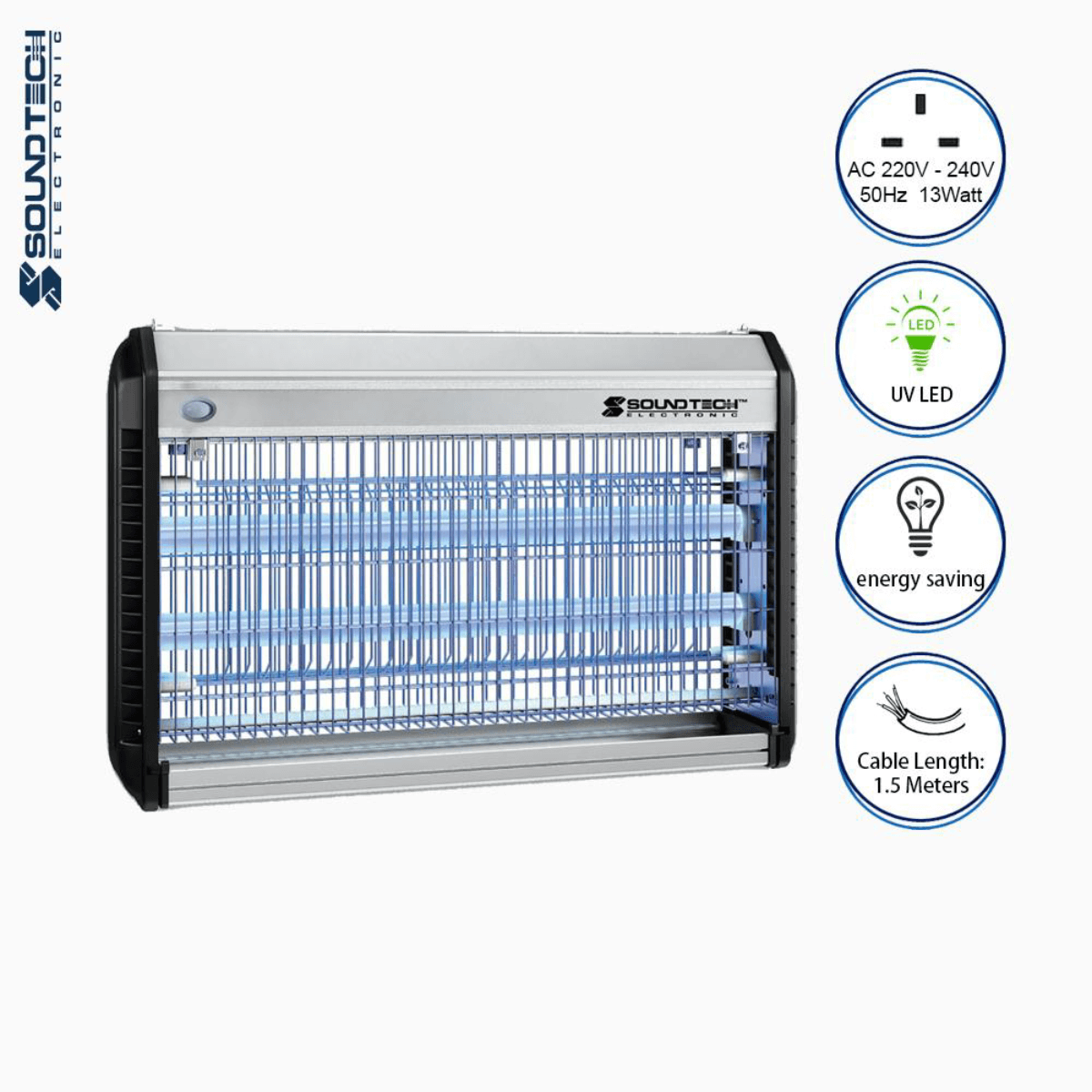 Soundteoh Electric UV LED Flying Mosquito/ Insect Killer MRL-9393