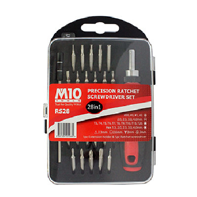 M10 RS28 Prescision Ratchet Screwdriver Set 28in1
