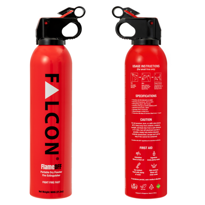 Falcon FLAMEOFF Portable Dry Powder Fire Extinguisher 600g