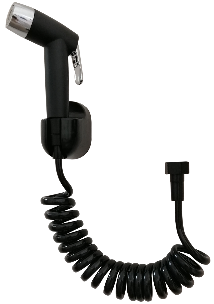 Showy Dual Function Black Bidet Set