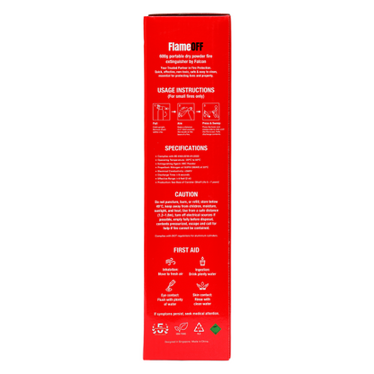Falcon FLAMEOFF Portable Dry Powder Fire Extinguisher 600g