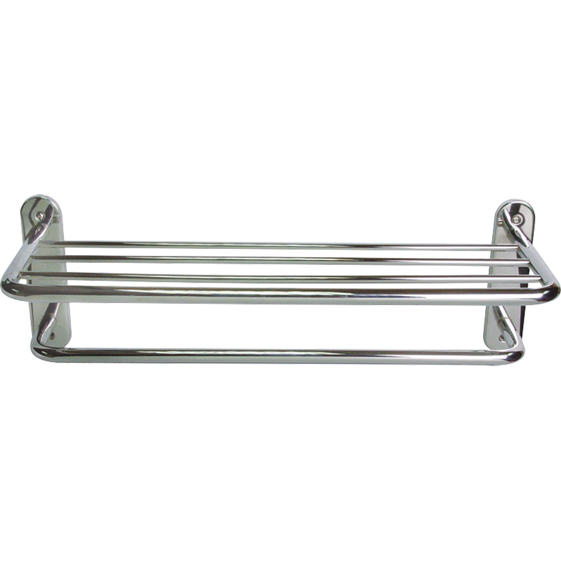 Showy 24" x 19mm S/S 2-Layer Towel Shelf 7035