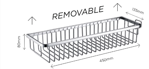 Tuscani Tapware BAS2 - Removable Staight Shelf Series - Bathroom Accessories