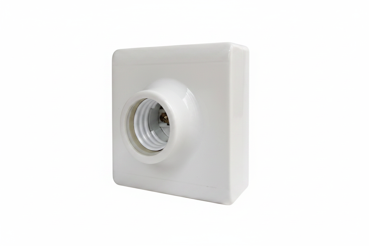E27 Ceiling Square Plastic Holder
