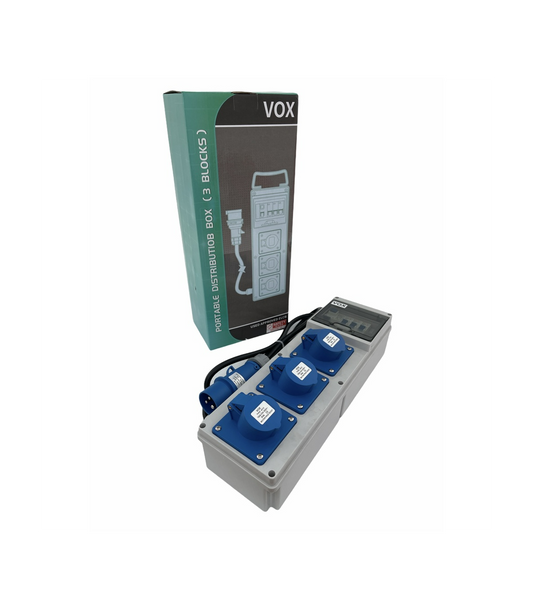 Vox Portable Distribution Box(3 Blocks) Weatherproof - Used Approved Britz ELCB w/ Singapore Safety Mark Industrial Insulated