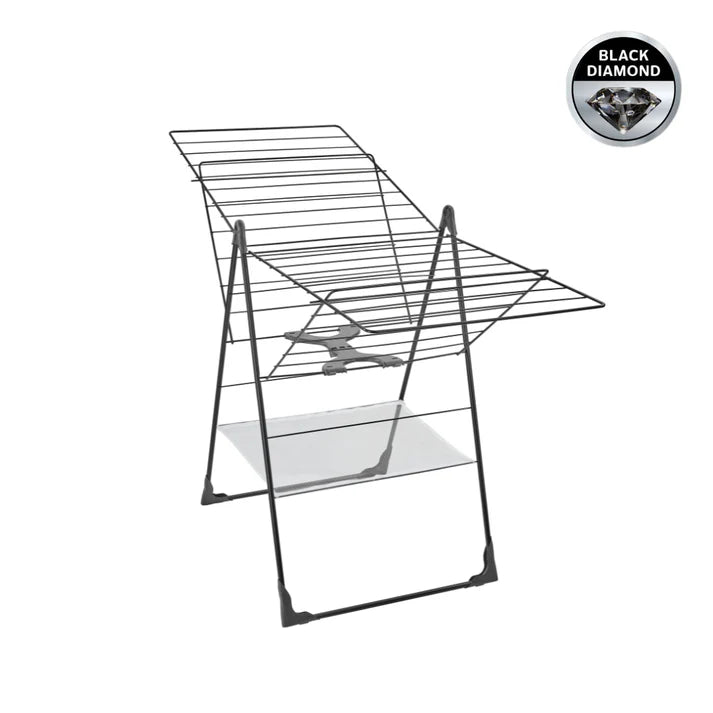 Leifheit Standing Dryer Classic | Drying Rack 250 Flex Black - L81472