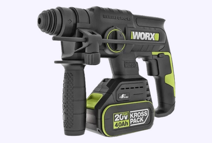 WORX WU387 20V MAX BRUSHLESS 2KG 22MM ROTARY HAMMER (RENTAL)