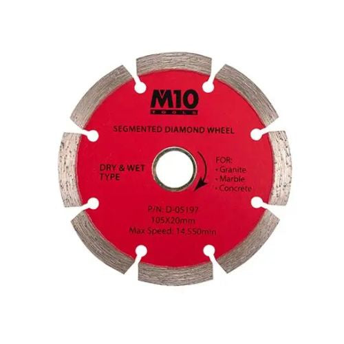 M10 4" Diamond cutting wheel  (segmented rim)