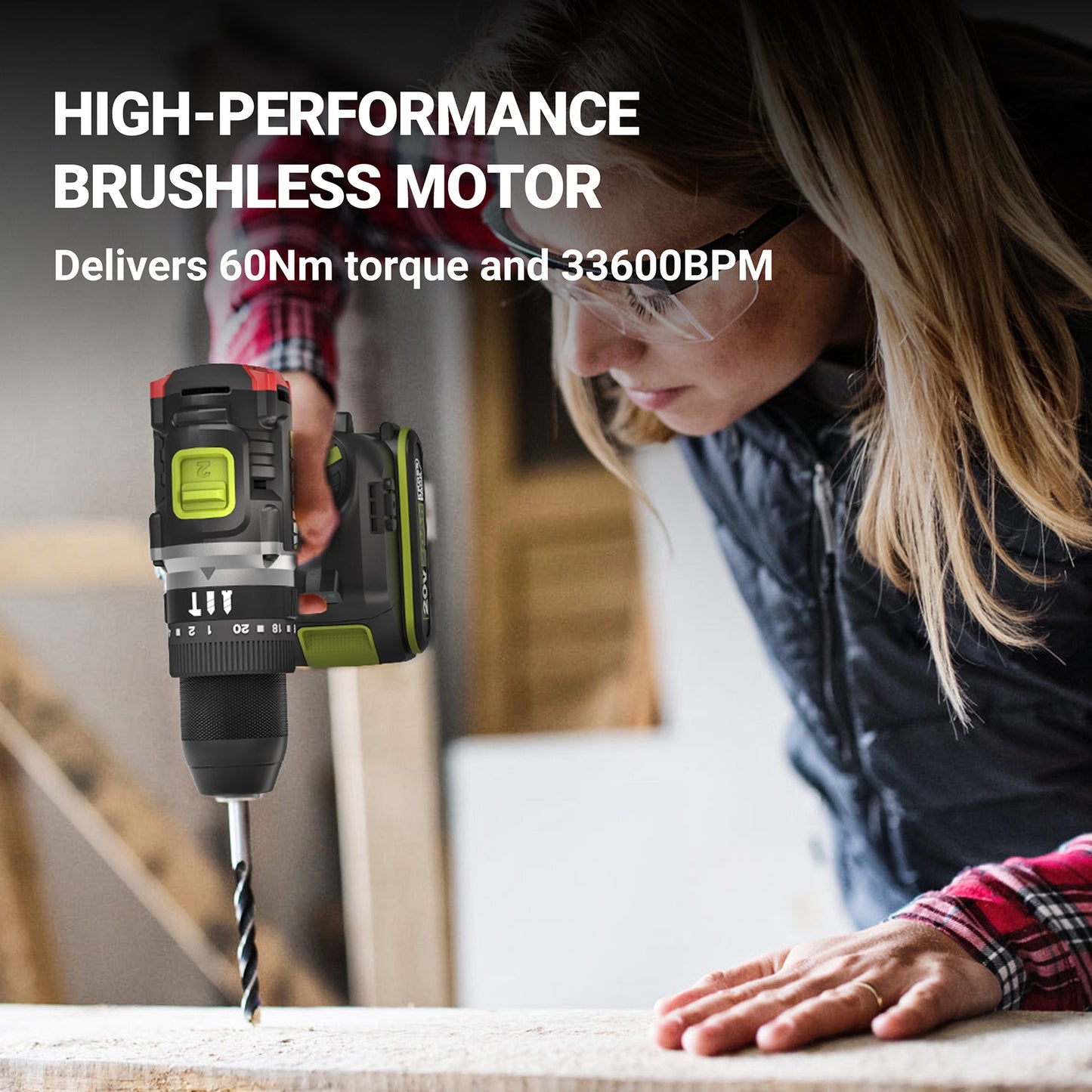 Worx WU369S21 Brushless Hammer drill 20V 1PC 2.0Ah Battery (RENTAL)