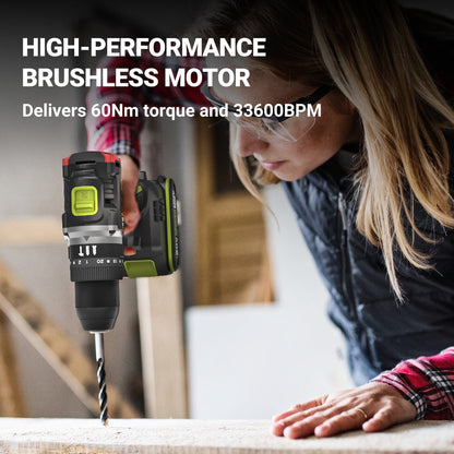 Worx WU369S21 Brushless Hammer drill 20V 1PC 2.0Ah Battery (RENTAL)