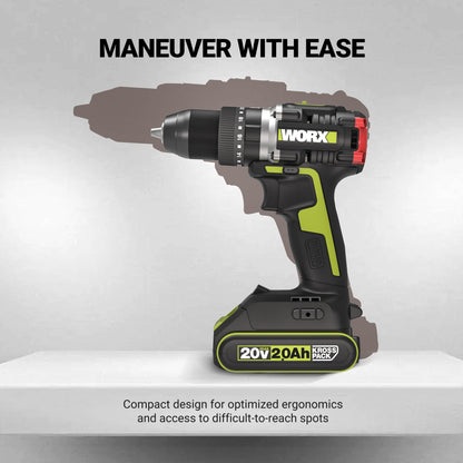 Worx WU369S21 Brushless Hammer drill 20V 1PC 2.0Ah Battery (RENTAL)