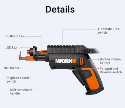 WORX WX255 4V 6.35MM CORDLESS SCREWDRIVER (RENTAL)