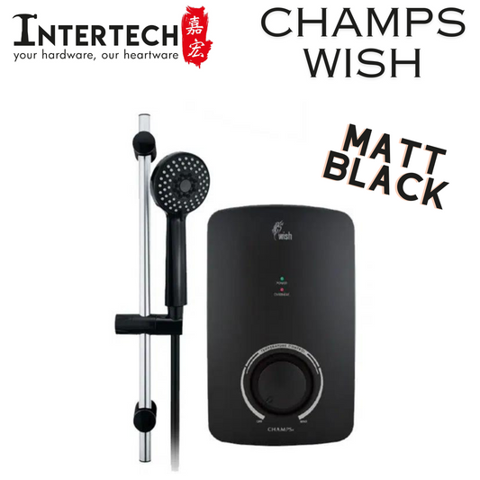 CHAMPS Wish Instant Water Heater  (Matt Black)