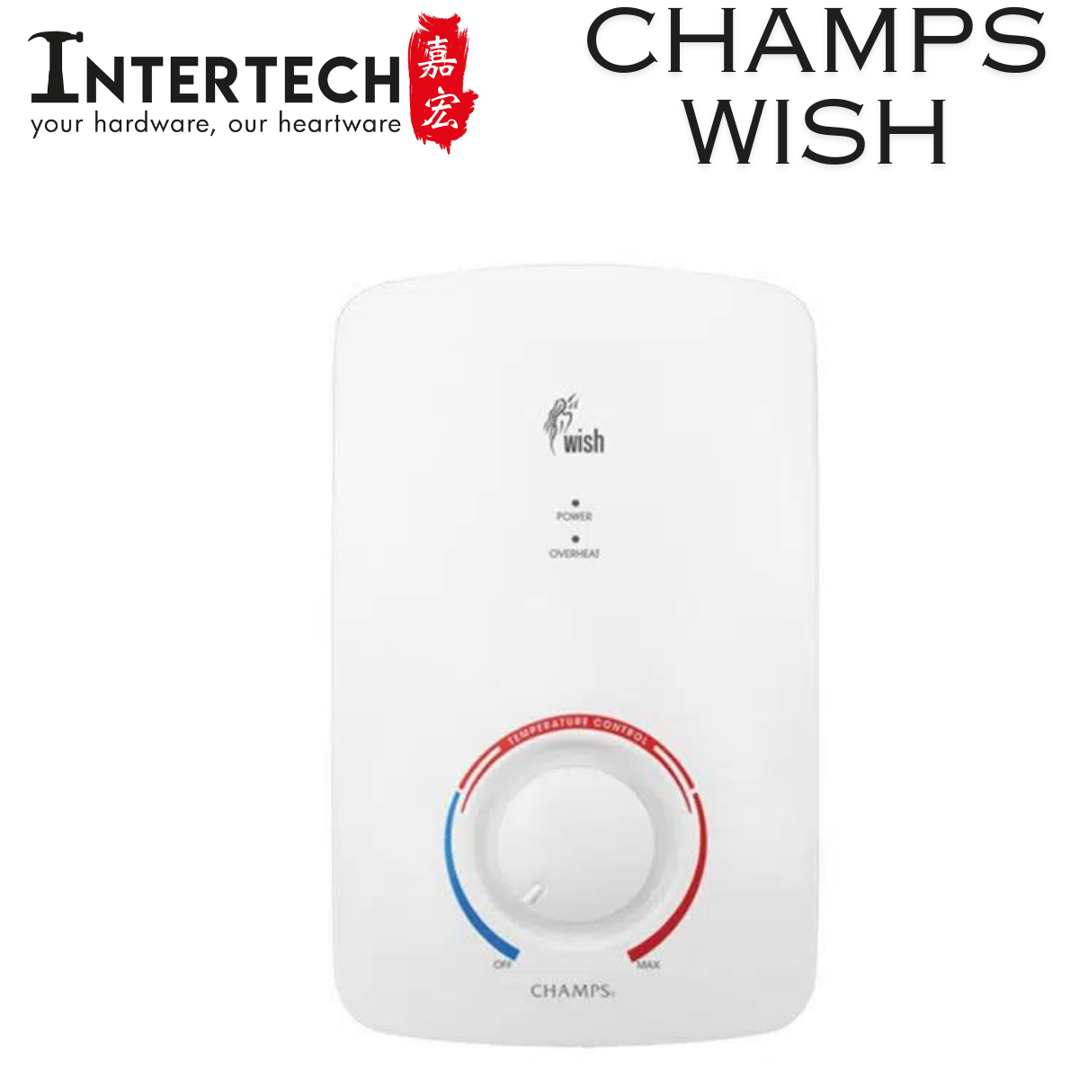 CHAMPS Wish Instant Water Heater  (Matt Black)