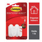 3M Command White Designer Small Hooks 2 Hooks 4 Strips (17082)