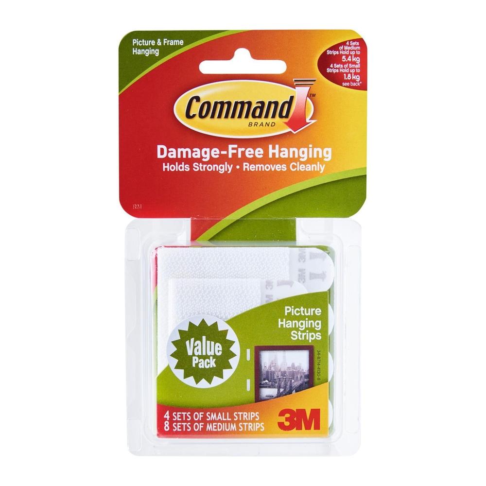 3M Command Medium Picture Hanging Strips Value Pack (17204VP-9PK)