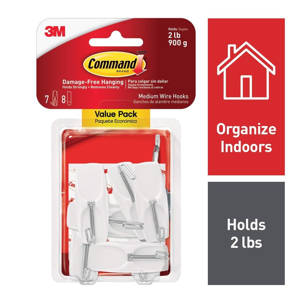 3M Command Medium Wire Hook Value Pack (17065-VPES)