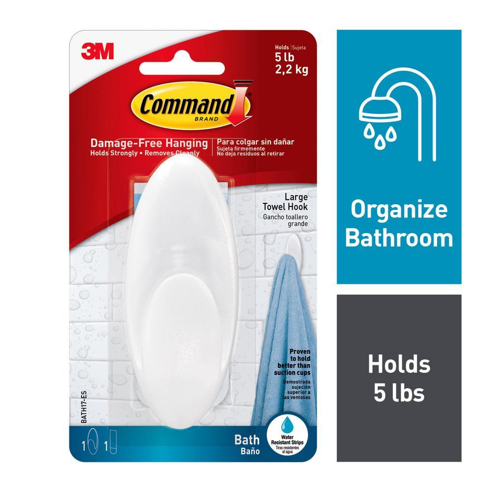 3M Command Bathroom Towel Hook (BATH17-ES)