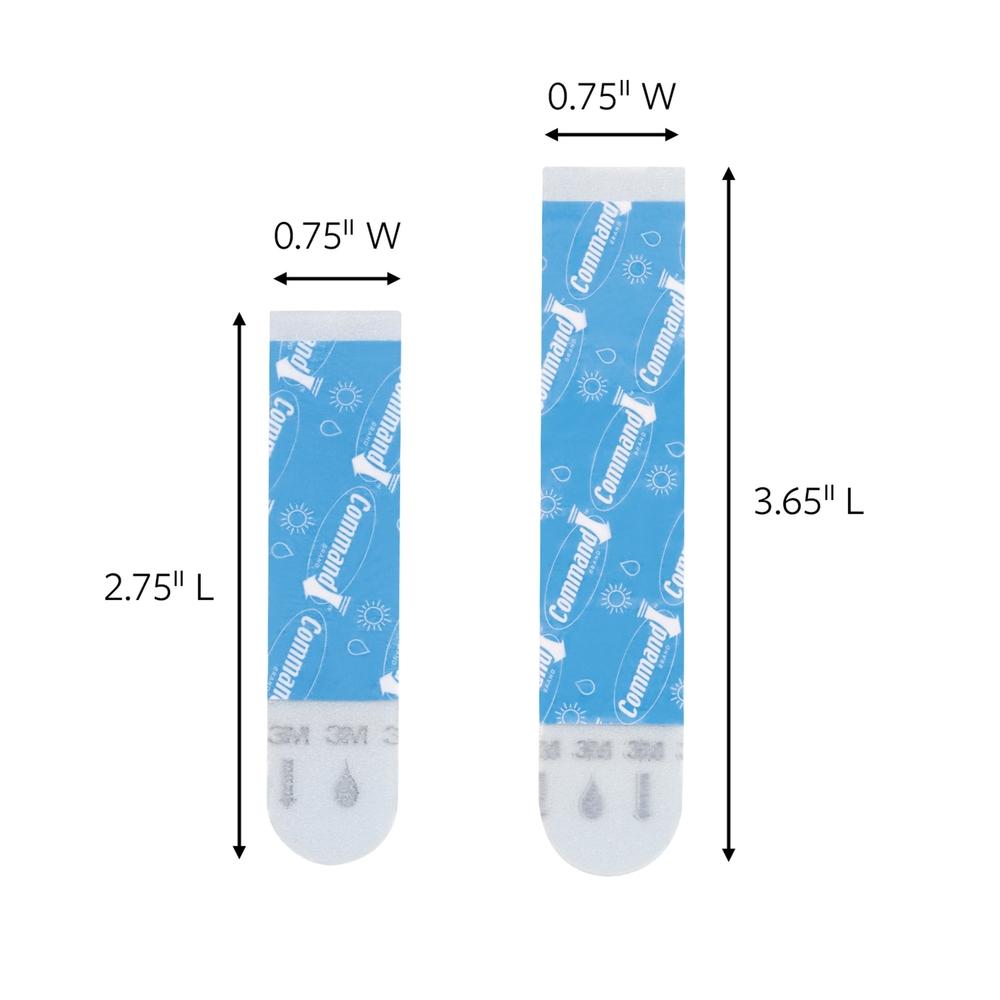 3M Command Assorted Water Resistant Strips (BATH22-ES)