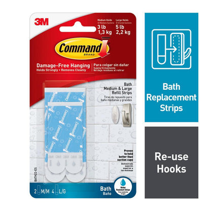 3M Command Assorted Water Resistant Strips (BATH22-ES)