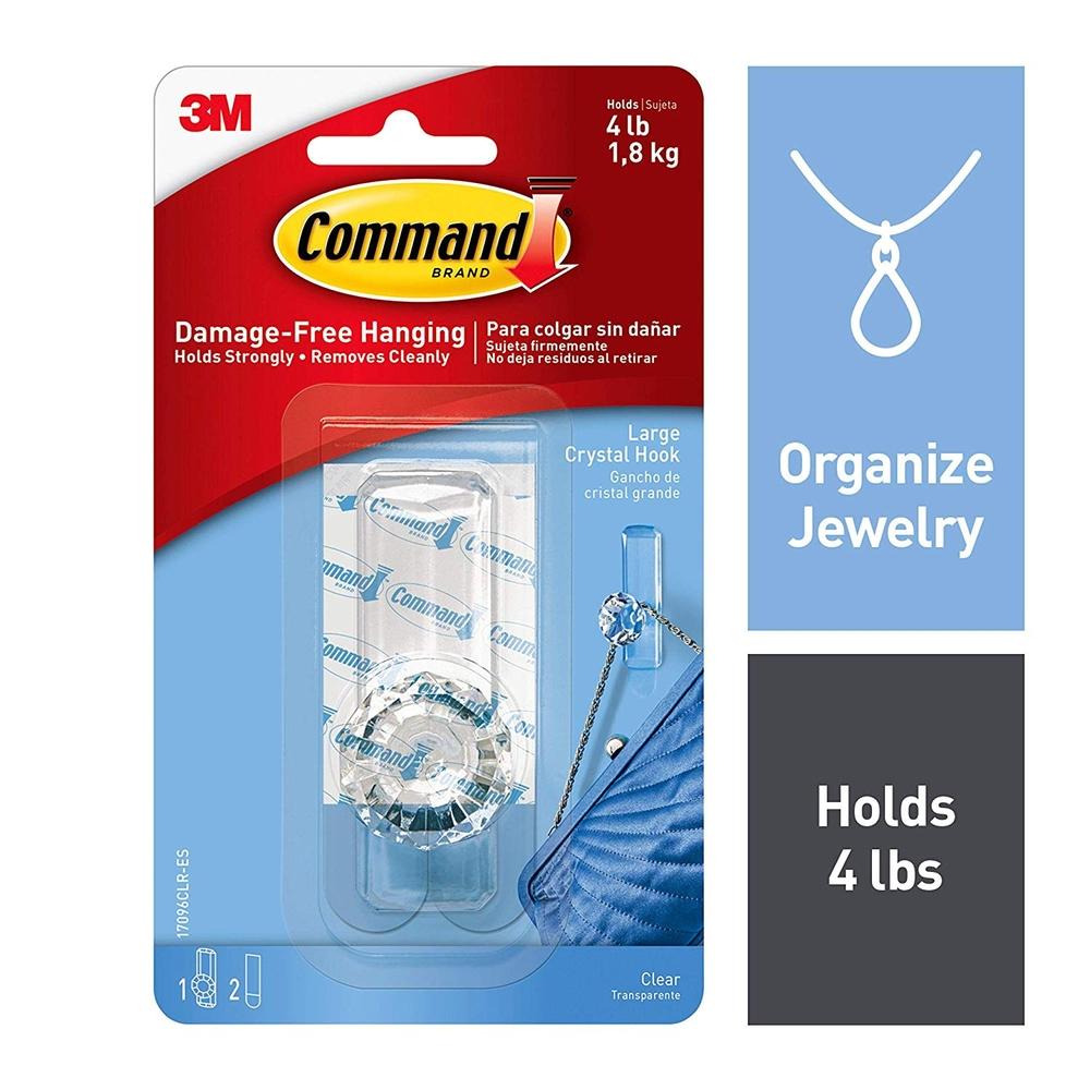 Featured Product Photo for 3M Command Clear Large Crystal Hook