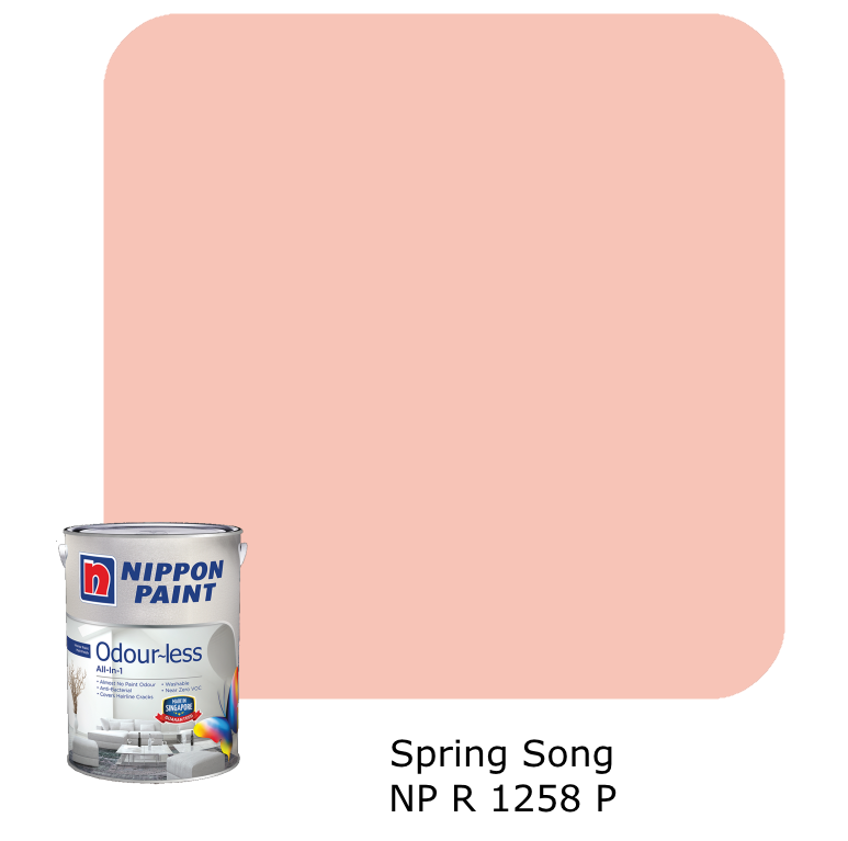 Nippon Paint Odour-Less All-in-1 (Pink and Red)