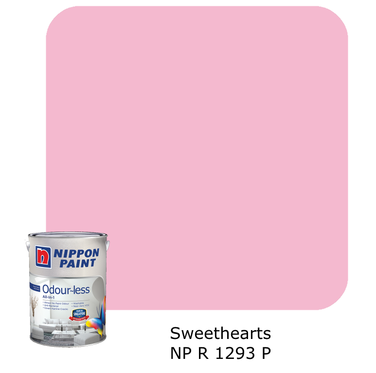 Nippon Paint Odour-Less All-in-1 (Pink and Red)