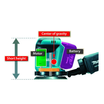 Makita Cordless Random Orbit Sander 18V 125mm LXT Li-Ion