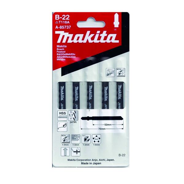 Photo of Makita A-85737 Jig Saw Blade B22 (Mild Steel/Tough Plastic)