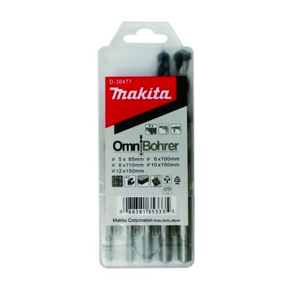 Photo of Makita D-30477 Multi Purpose Drill Bit Set (5,6,8,10, 12mm Each)