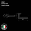 Tuscani Tapware C62 - COLOSEO Series Paper Holder - Bathroom Accessories