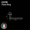 Tuscani Tapware C5TR - COLOSEO Series Towel Ring - Bathroom Accessories