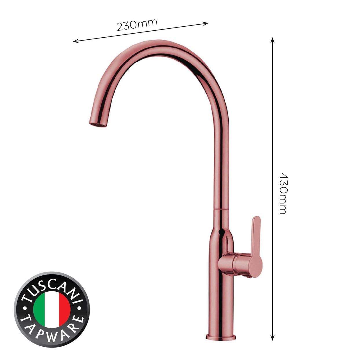 Tuscani Tapware TK1RG - KITANIA Series Kitchen Tap - Cold Tap