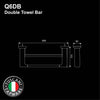 Tuscani Tapware Q6DB - QUATRIO Series Double Towel Bar - Bathroom Accessories