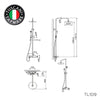 Tuscani Tapware TL109 - LAVANZI Series Rain Shower Column Mixer - Mixer