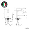 Tuscani Tapware TQ102 - QUATRIO Series Basin Mixer - Mixer