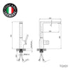 Tuscani Tapware TQ101 - QUATRIO Series Kitchen Mixer - Mixer