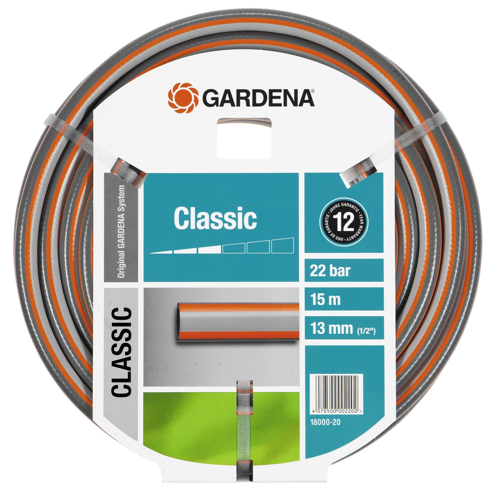 Gardena G-18000 Classic 15M 1/2" Hose