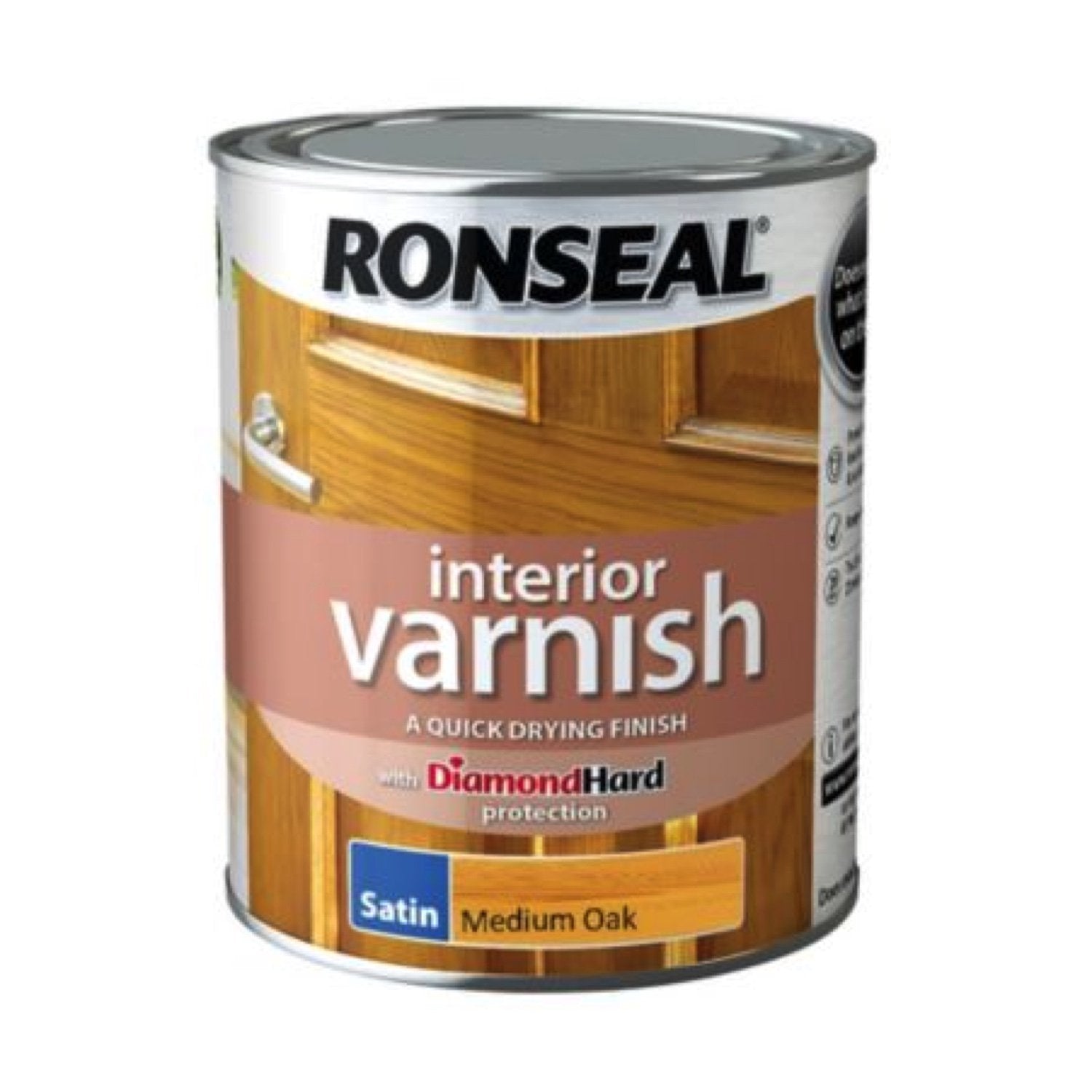 Photo of Ronseal Interior Varnish Medium Oak Satin 250ml