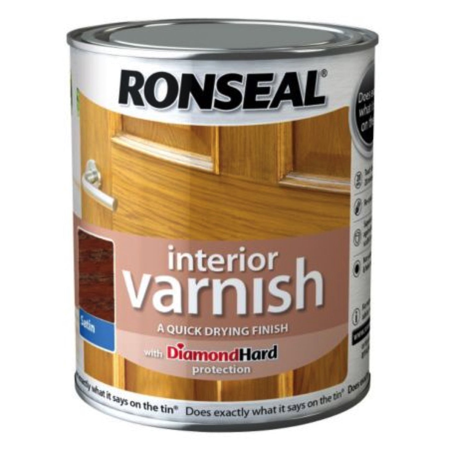 Photo of Ronseal Interior Varnish Dark Oak Satin 250ml