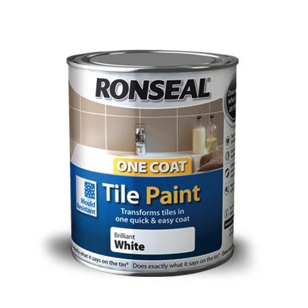 Photo of Ronseal One Coat Tile Paint Black 750 ml