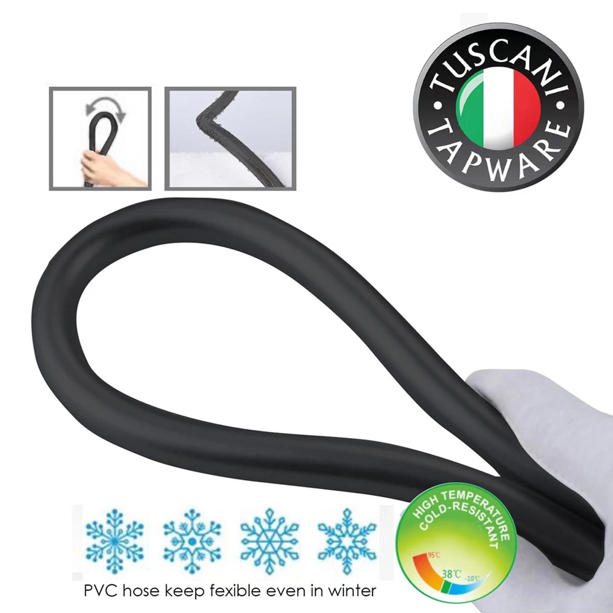 Tuscani Tapware 1.2mB - Black Concept Shower & Bidet / HandSpray Hose