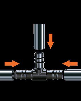 Claber 91071 Tee Maintube Connector 1/2"