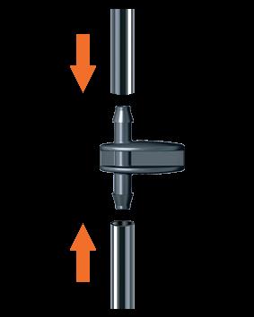 Claber 91155 2-Way Coupling 1/4"