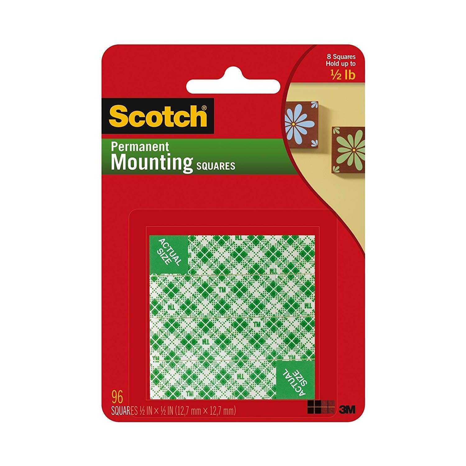 3M SCOTCH Mounting Square 25.4mm X 25.4mm