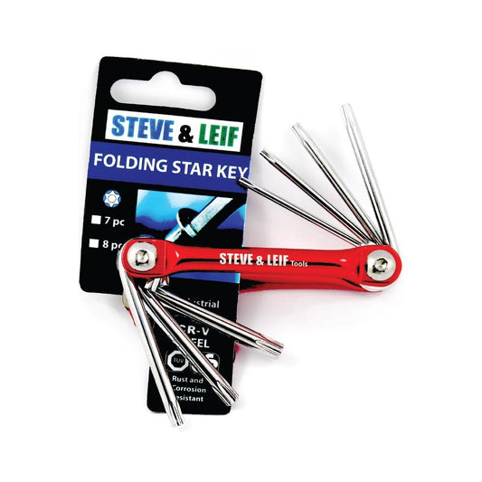 S&L 7 pcs Folding Star Key Set Red